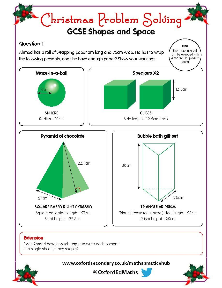 Christmas Maths Worksheets Ks3 Tes Printable Multiplication Worksheets