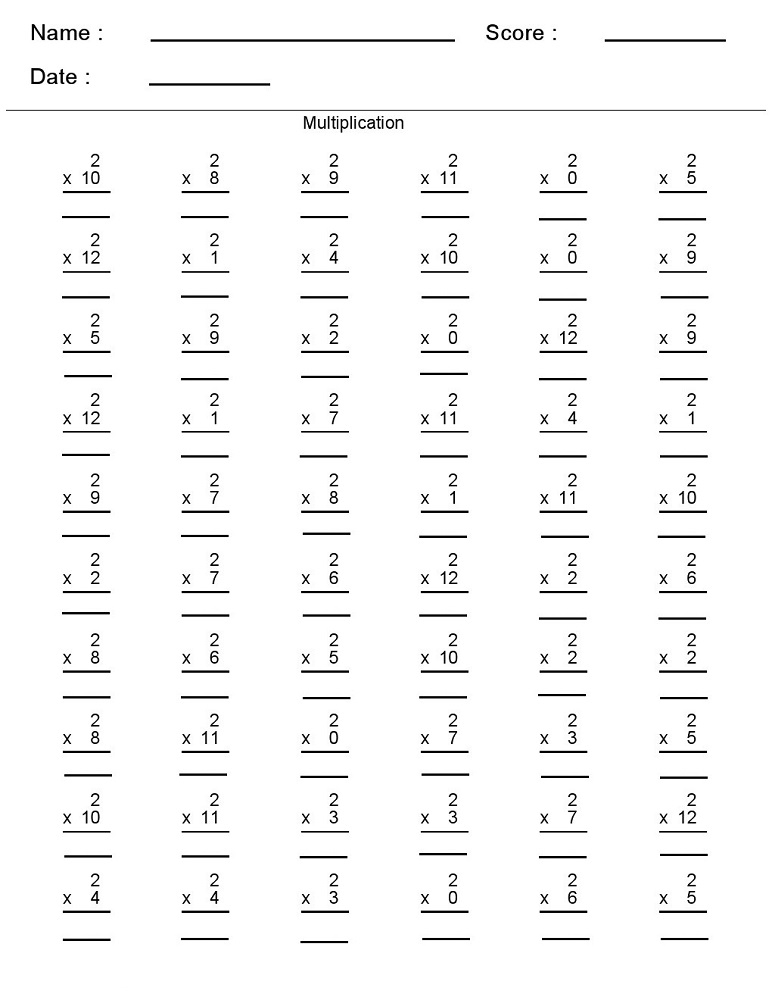 Easy Times Table Practice Sheets Activity Shelter