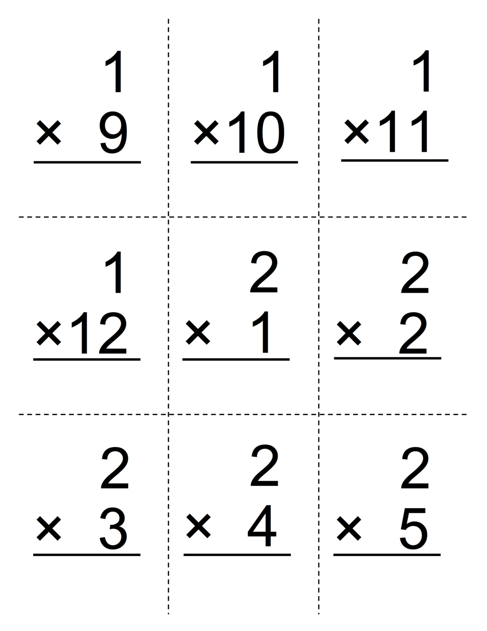 Printable Multiplication Flash Cards 0 9 | PrintableMultiplication.com