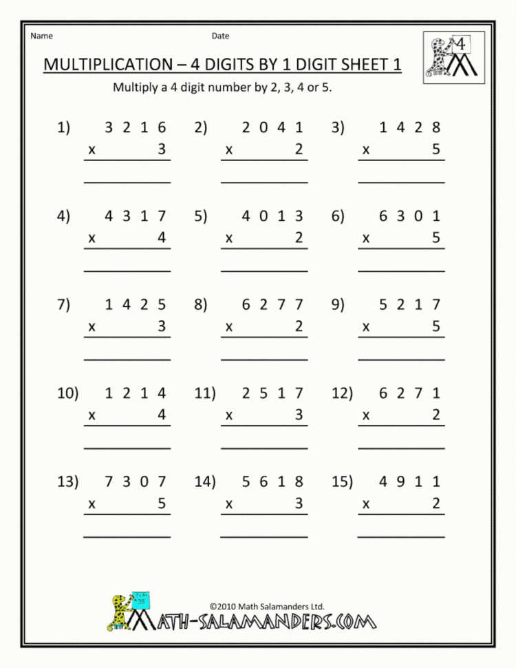 031 Free Printable Double Digit Multiplication Word 