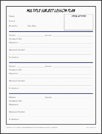 5 Daily Lesson Planner Template Printable 