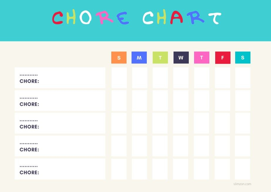 Free Printable Chore Charts For Multiple Children