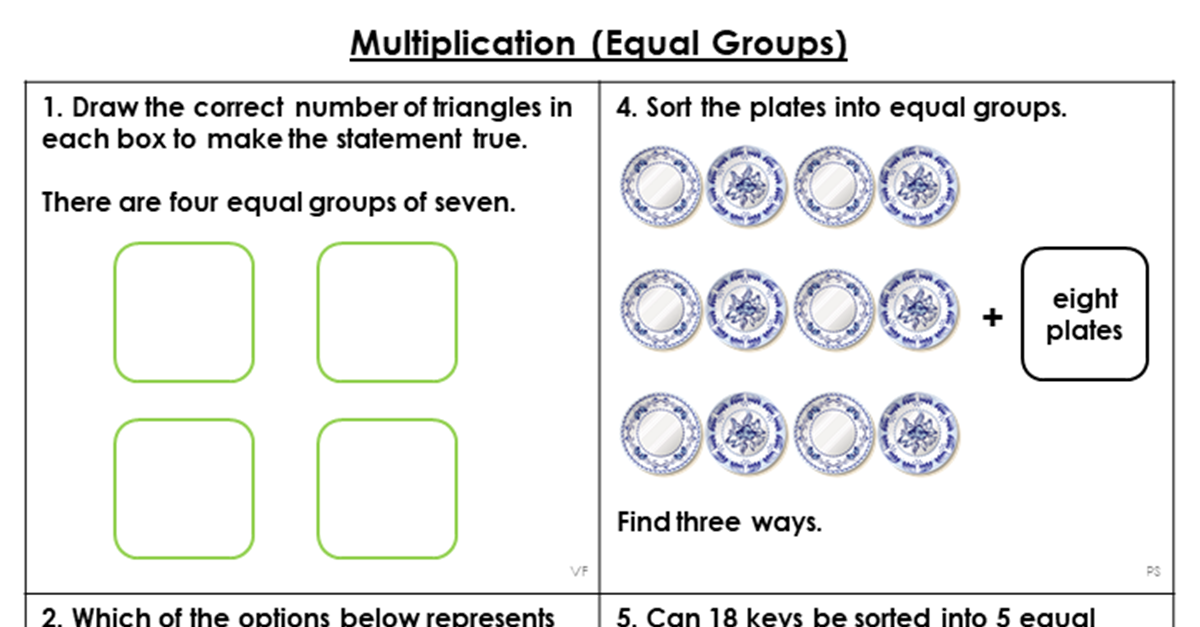 Free Year 3 Multiplication Equal Groups Lesson 